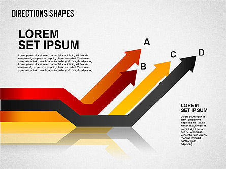 Direction Shapes, Slide 6, 01488, Shapes — PoweredTemplate.com