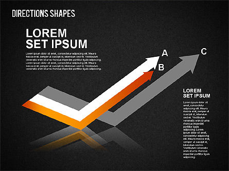 Formas de dirección, Diapositiva 9, 01488, Formas — PoweredTemplate.com