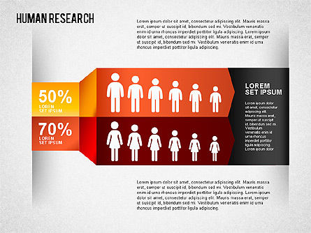 Infografica demografico, Modello PowerPoint, 01490, Modelli di lavoro — PoweredTemplate.com