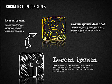 Socialization Concept Shapes, Slide 15, 01491, Shapes — PoweredTemplate.com