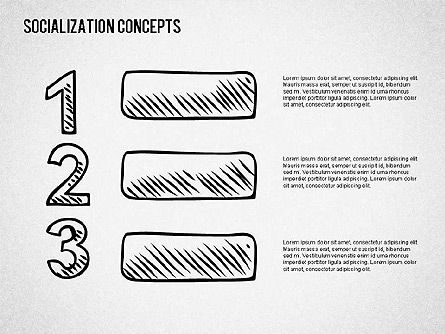 Socialization Concept Shapes, Slide 4, 01491, Shapes — PoweredTemplate.com
