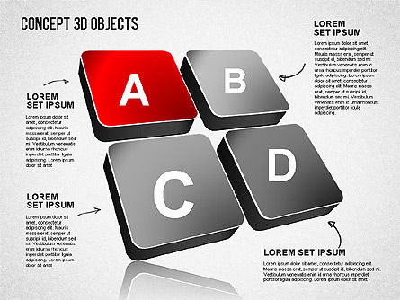 Concepto Objetos 3D, Diapositiva 5, 01493, Formas — PoweredTemplate.com