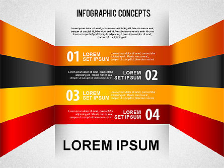 Líneas reflejadas, Plantilla de PowerPoint, 01495, Formas — PoweredTemplate.com