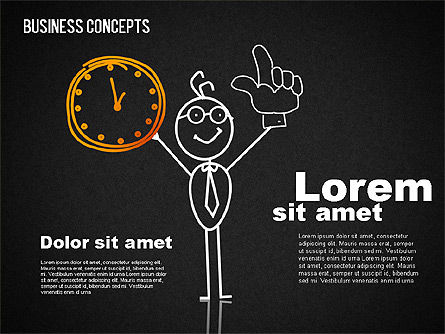 Illustrations commerciales avec des personnages, Diapositive 10, 01496, Formes — PoweredTemplate.com