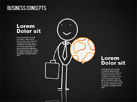 Business Illustrations with Characters, Slide 13, 01496, Shapes — PoweredTemplate.com
