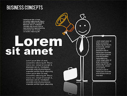 Illustrazioni di affari con caratteri, Slide 15, 01496, Forme — PoweredTemplate.com