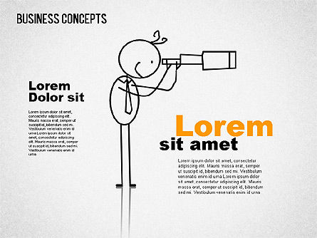 Illustrazioni di affari con caratteri, Slide 8, 01496, Forme — PoweredTemplate.com