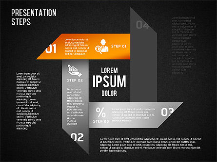 Presentation Steps Diagram, Slide 15, 01497, Stage Diagrams — PoweredTemplate.com