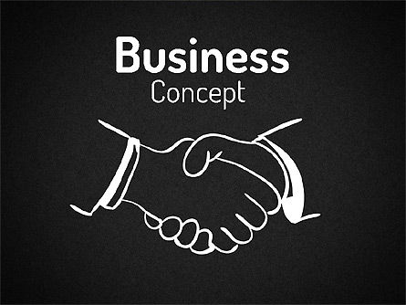 Business formas no quadro-negro, Modelo do PowerPoint, 01501, Formas — PoweredTemplate.com