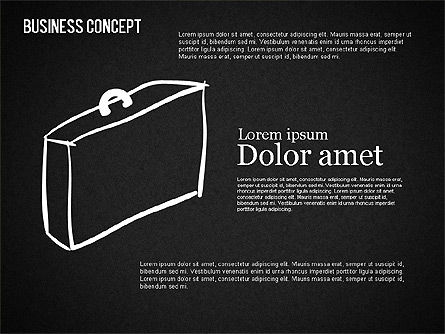 Business formas no quadro-negro, Deslizar 12, 01501, Formas — PoweredTemplate.com