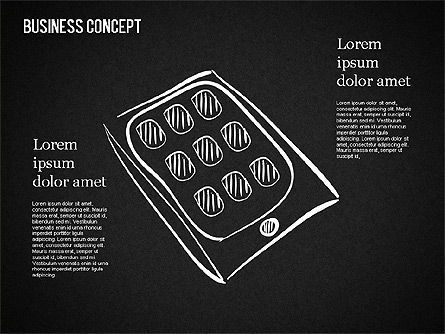 Formas de negocios en la pizarra, Diapositiva 4, 01501, Formas — PoweredTemplate.com