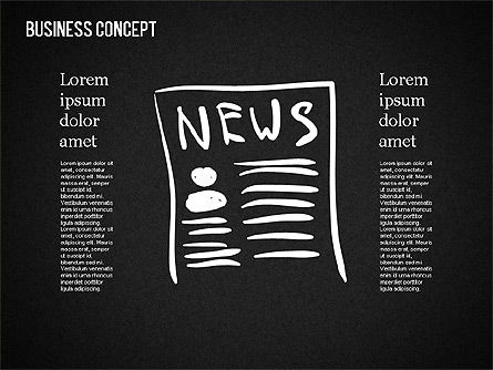 ビジネスシェイプの黒板, スライド 6, 01501, 図形 — PoweredTemplate.com