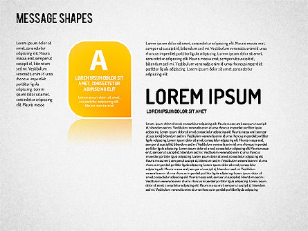 Message formas, Modelo do PowerPoint, 01502, Formas — PoweredTemplate.com