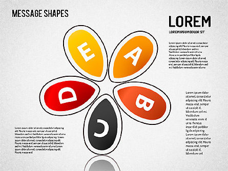Message Shapes, Slide 12, 01502, Shapes — PoweredTemplate.com