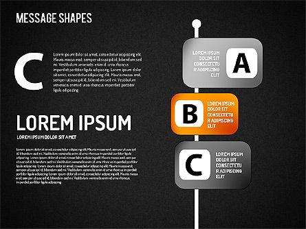 Message Shapes, Slide 14, 01502, Shapes — PoweredTemplate.com