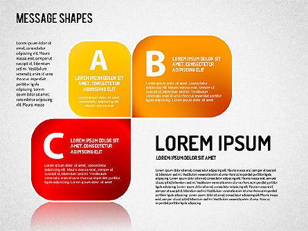 Message Shapes, Slide 3, 01502, Shapes — PoweredTemplate.com