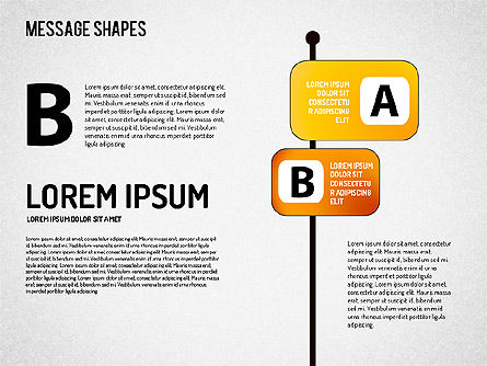 Message Shapes, Slide 6, 01502, Shapes — PoweredTemplate.com