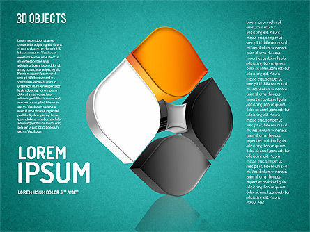 El pétalo 3D tiene gusto de las formas, Diapositiva 15, 01506, Formas — PoweredTemplate.com