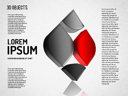 Formes de pétales 3D, Diapositive 4, 01506, Formes — PoweredTemplate.com