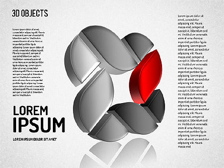 Formes de pétales 3D, Diapositive 5, 01506, Formes — PoweredTemplate.com