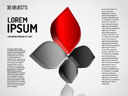 Formes de pétales 3D, Diapositive 6, 01506, Formes — PoweredTemplate.com