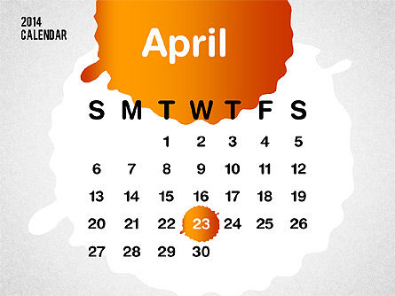 Calendario Powerpoint 2014, Slide 6, 01507, Timelines & Calendars — PoweredTemplate.com