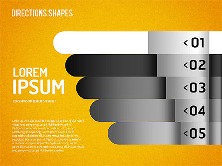 Directions et étapes, Diapositive 10, 01508, Schémas d'étapes — PoweredTemplate.com