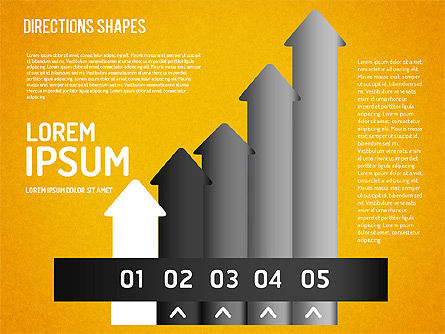 Directions et étapes, Diapositive 14, 01508, Schémas d'étapes — PoweredTemplate.com