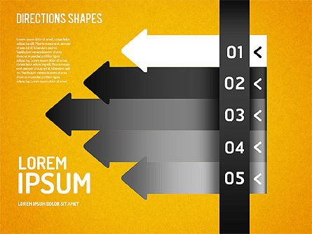 길 찾기 및 단계, 슬라이드 9, 01508, 단계 도표 — PoweredTemplate.com