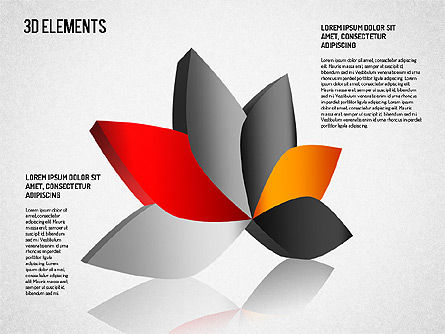 Ensemble d'objets 3D, Diapositive 3, 01512, Formes — PoweredTemplate.com