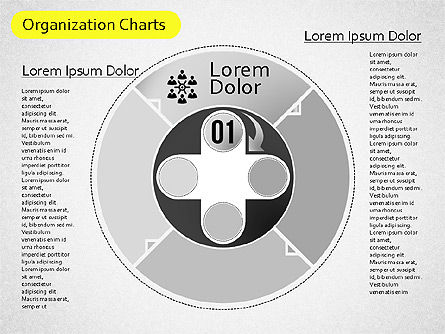 Organigrammes organiques, Modele PowerPoint, 01514, Graphiques organisationnels — PoweredTemplate.com
