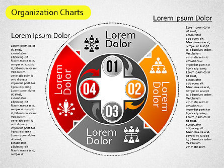 Org Charts, Folie 4, 01514, Organisationsdiagramme — PoweredTemplate.com