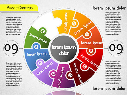 Concetti di puzzle in scena, Slide 10, 01516, Diagrammi Palco — PoweredTemplate.com