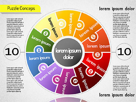 Conceptos de rompecabezas en escena, Diapositiva 11, 01516, Diagramas de la etapa — PoweredTemplate.com