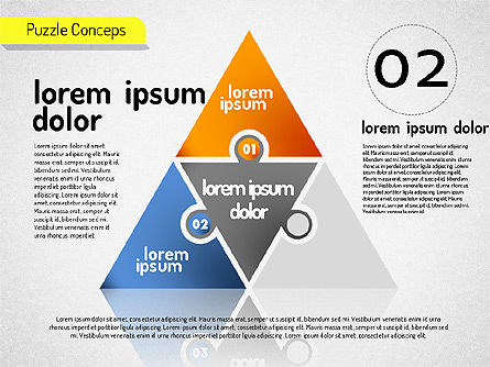 단계별 퍼즐 개념, 슬라이드 13, 01516, 단계 도표 — PoweredTemplate.com