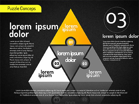 段階的なパズルコンセプト, スライド 16, 01516, 段階図 — PoweredTemplate.com