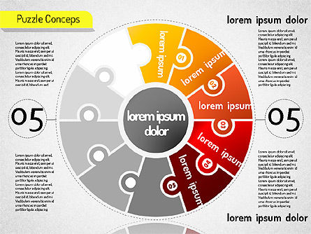 Conceptos de rompecabezas en escena, Diapositiva 6, 01516, Diagramas de la etapa — PoweredTemplate.com
