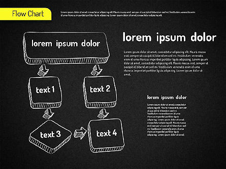 Hand getrokken flowchart, Dia 13, 01517, Stroomdiagrammen — PoweredTemplate.com