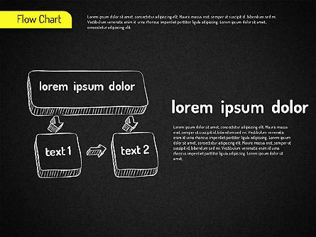 Diagrama de flujo dibujado a mano, Diapositiva 15, 01517, Diagramas de flujo — PoweredTemplate.com