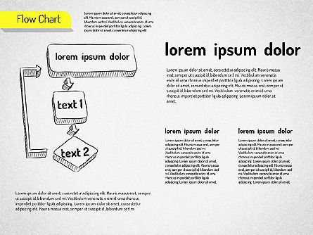 Hand getrokken flowchart, Dia 2, 01517, Stroomdiagrammen — PoweredTemplate.com