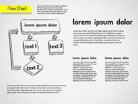 Hand getrokken flowchart, Dia 3, 01517, Stroomdiagrammen — PoweredTemplate.com