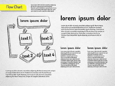 Hand getrokken flowchart, Dia 4, 01517, Stroomdiagrammen — PoweredTemplate.com