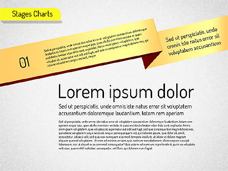 전개 된 종이 접기 도형, 슬라이드 2, 01520, 단계 도표 — PoweredTemplate.com