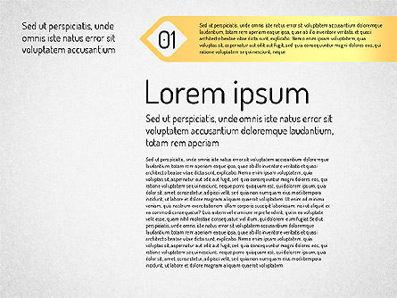 전개 된 종이 접기 도형, 슬라이드 8, 01520, 단계 도표 — PoweredTemplate.com