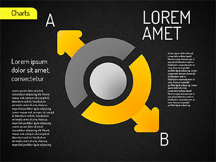 Carré avec diagramme de flèches, Diapositive 10, 01521, Schémas d'étapes — PoweredTemplate.com