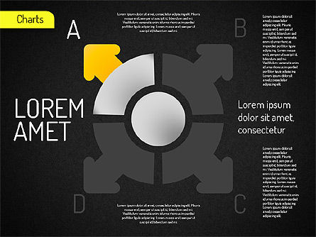 Nucleo con grafico frecce, Slide 13, 01521, Diagrammi Palco — PoweredTemplate.com