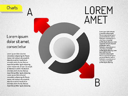 Nucleo con grafico frecce, Slide 2, 01521, Diagrammi Palco — PoweredTemplate.com