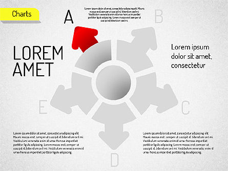 Nucleo con grafico frecce, Slide 7, 01521, Diagrammi Palco — PoweredTemplate.com