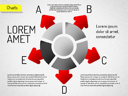 Nucleo con grafico frecce, Slide 8, 01521, Diagrammi Palco — PoweredTemplate.com
