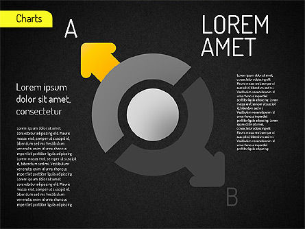 Nucleo con grafico frecce, Slide 9, 01521, Diagrammi Palco — PoweredTemplate.com